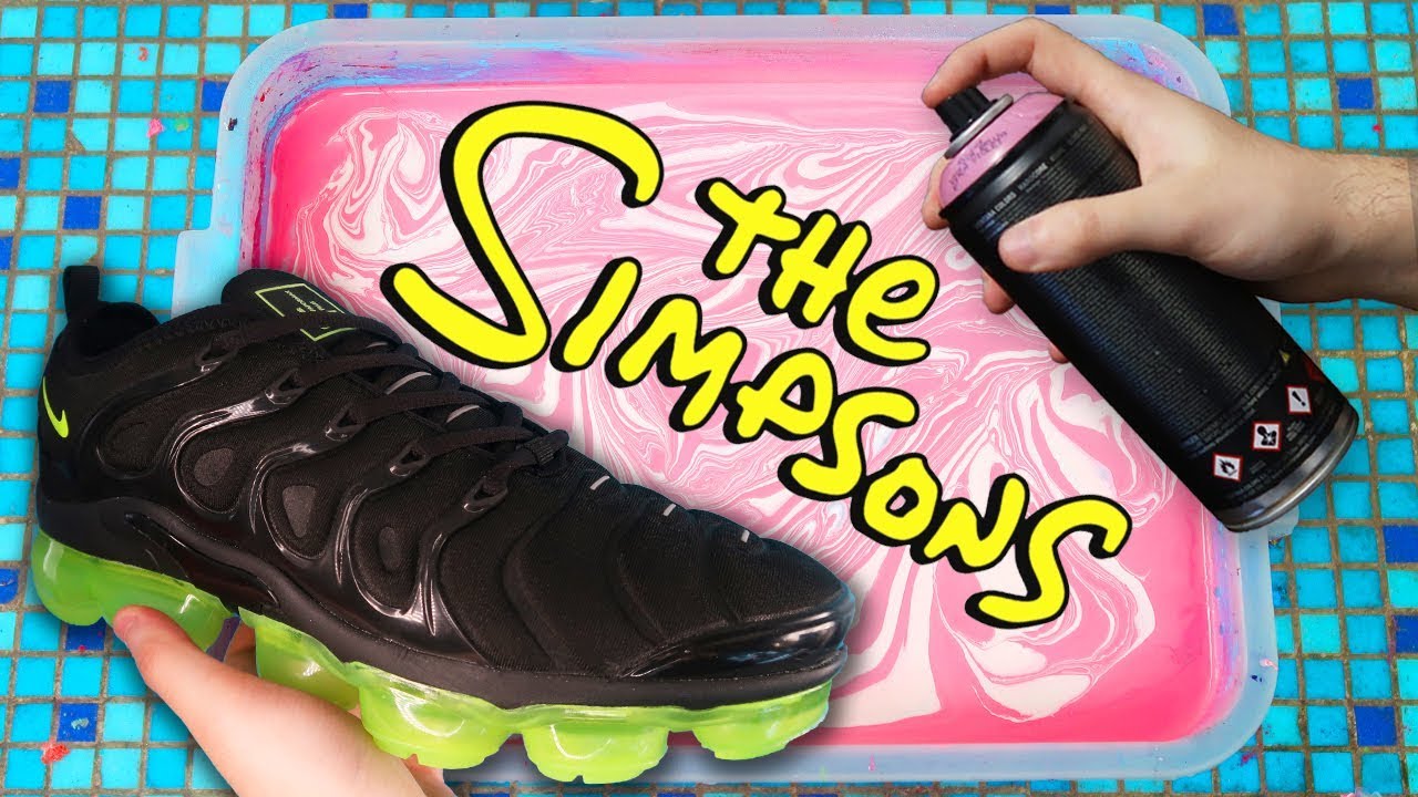 HYDRO Dipping NIKE AIR VAPORMAX PLUS !! (The Simpsons Custom)🎨