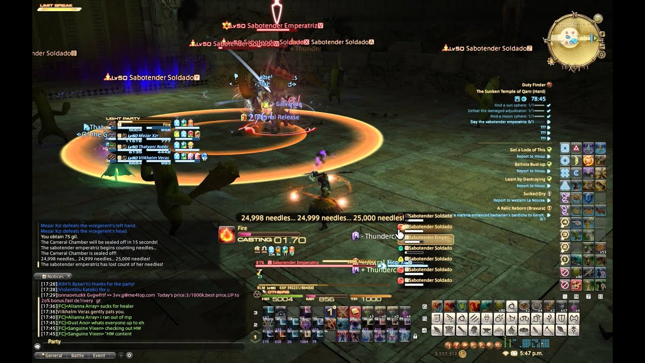 ARR - Sunken Temple of Qarn Hard - Black Mage
