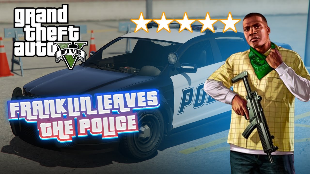 FRANKLIN LEAVES THE POLICE FUNNY MOMENTS ( GTA 5  Mods )