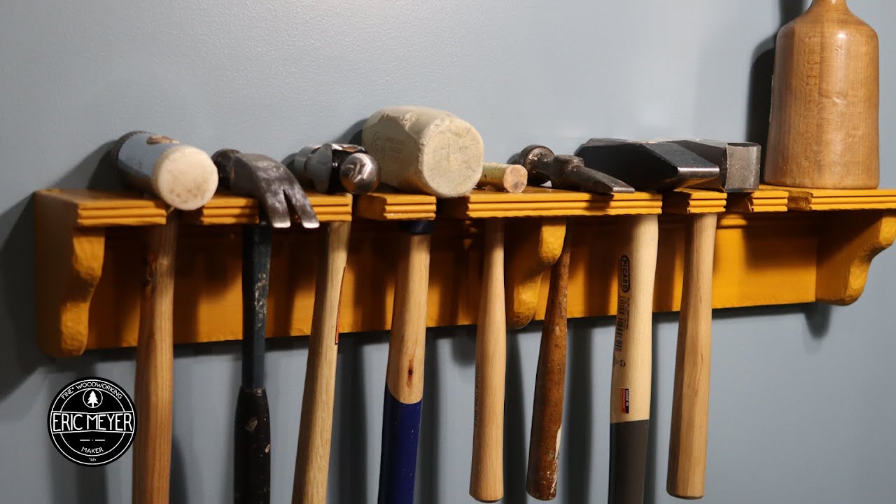 Hand Made Hammer Rack - Built with Through and Sliding Dovetails