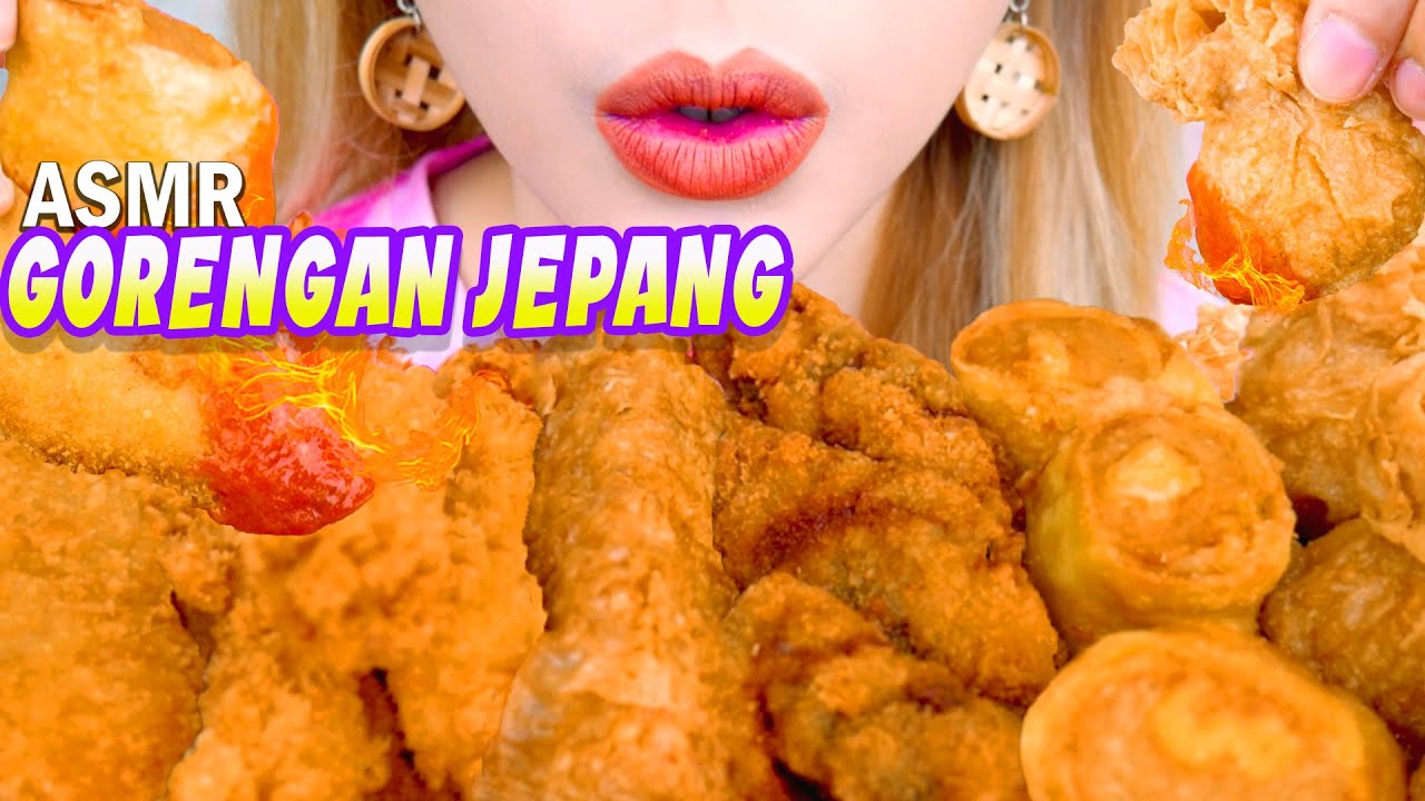 EXTRA KRIUK😋 ASMR ANEKA GORENGAN JEPANG EBI FURAI, CHICKEN KATSU, EKKADO, EGG ROLL | ASMR Indonesia