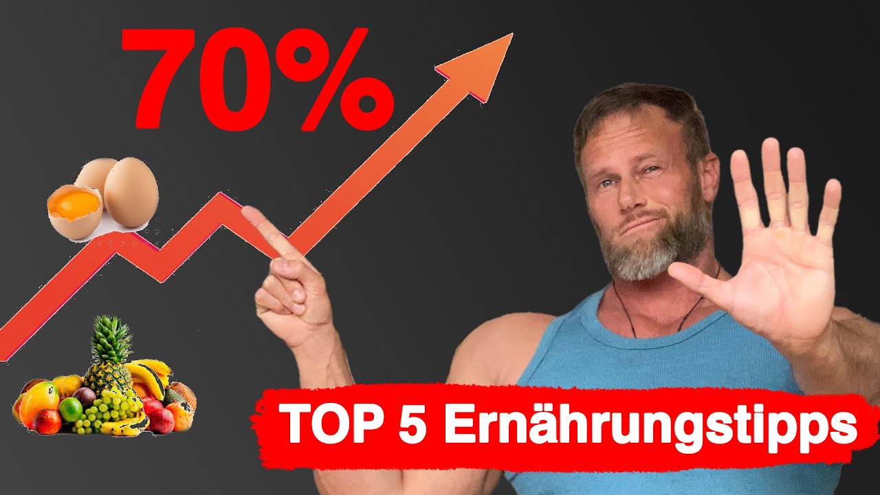 BRINGE Deine BODYBUILDING NUTRITION auf 70%!! TOP 5 NAHRUNGSTIPPS für MUSKELAUFBAU
