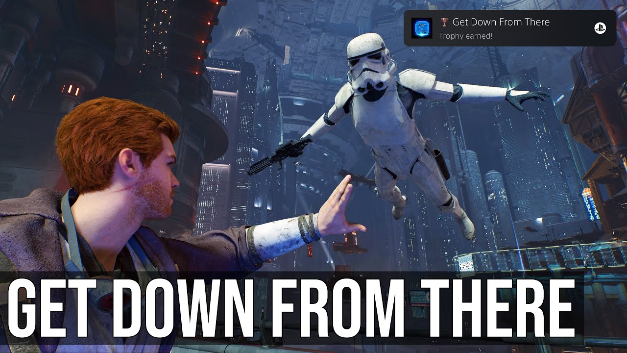 Get Down From There Trophy / Achievement (Attack 20 Lifted Enemies) - Star Wars Jedi Survivor
