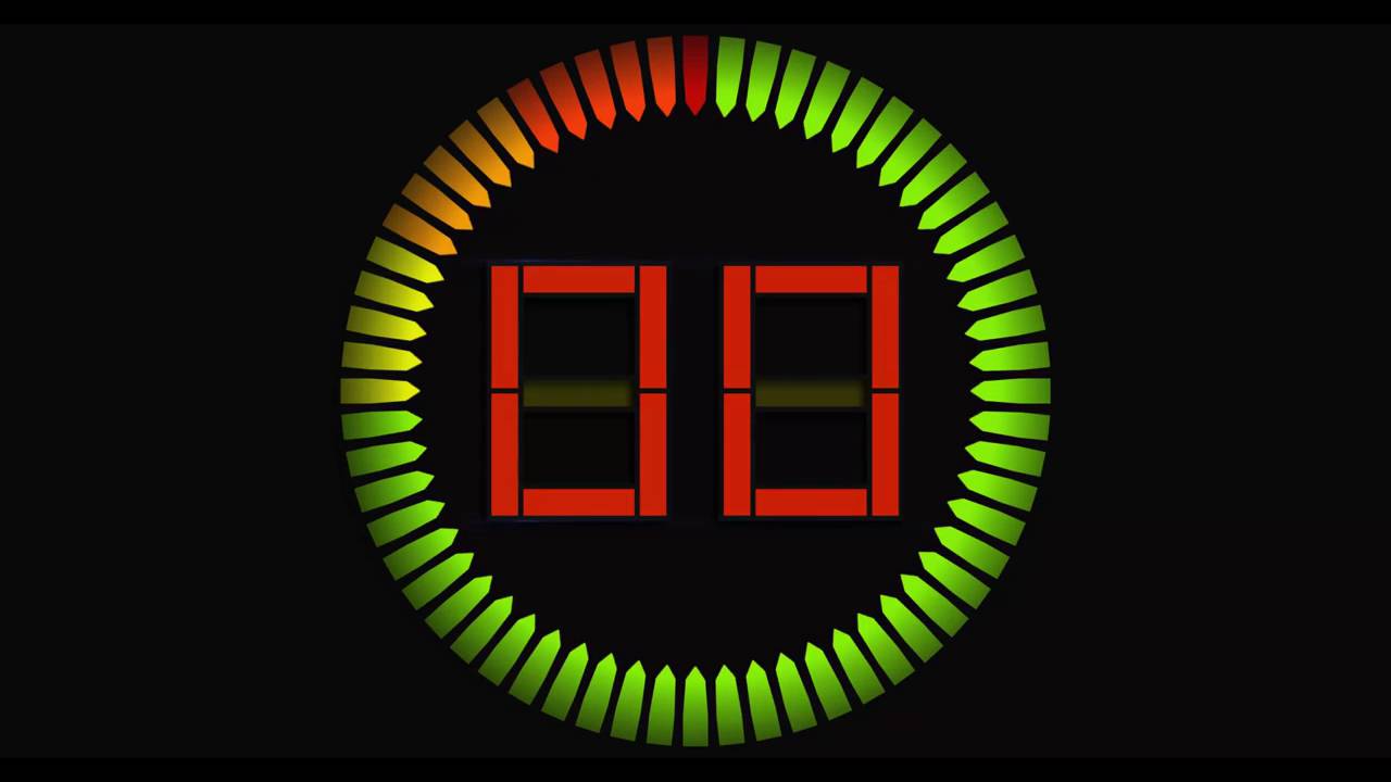 Countdown Timer 60 sec ( v 278 ) Circle Timer with Sound Effects HD 4k
