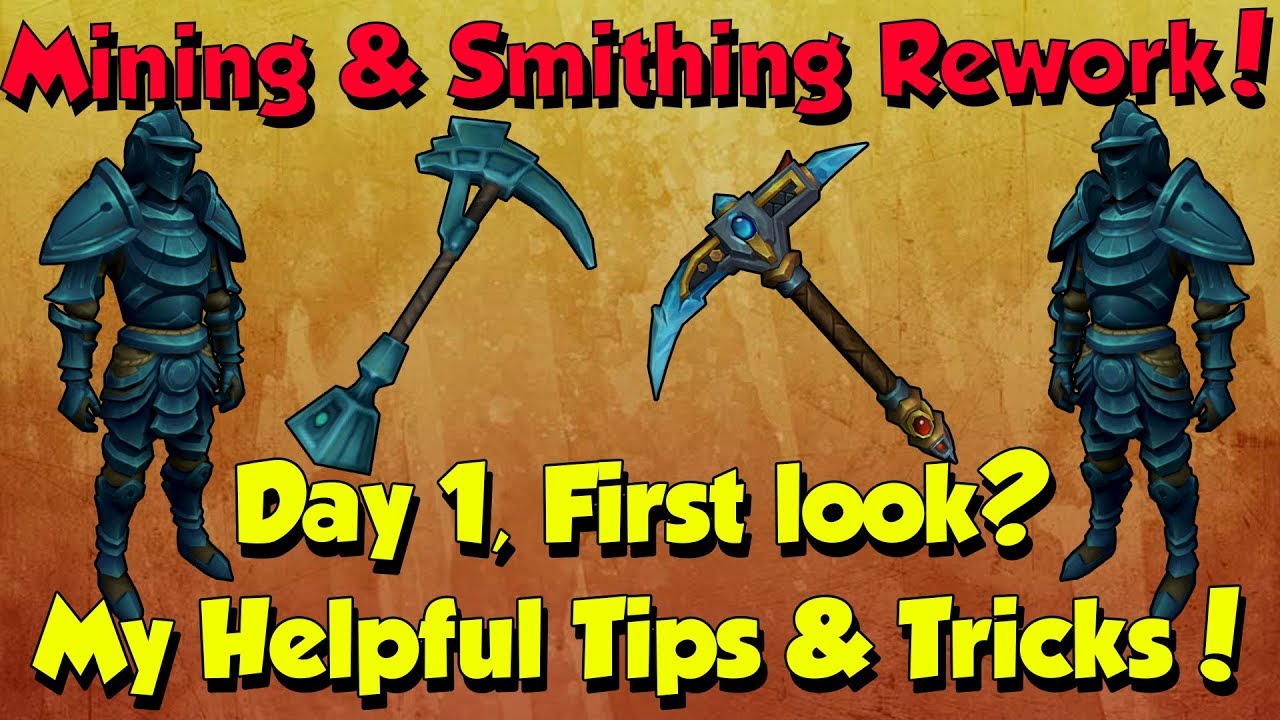 New! Mining & Smithing Rework! Tips & Tricks [Runescape 3] Day 1, First Look!