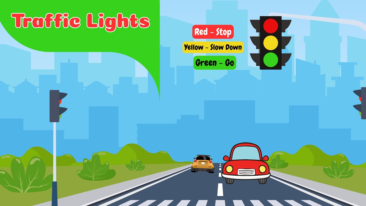 Traffic Lights for Kids | Red Yellow Green Signal | Traffic Rules for Children | Traffic Lights