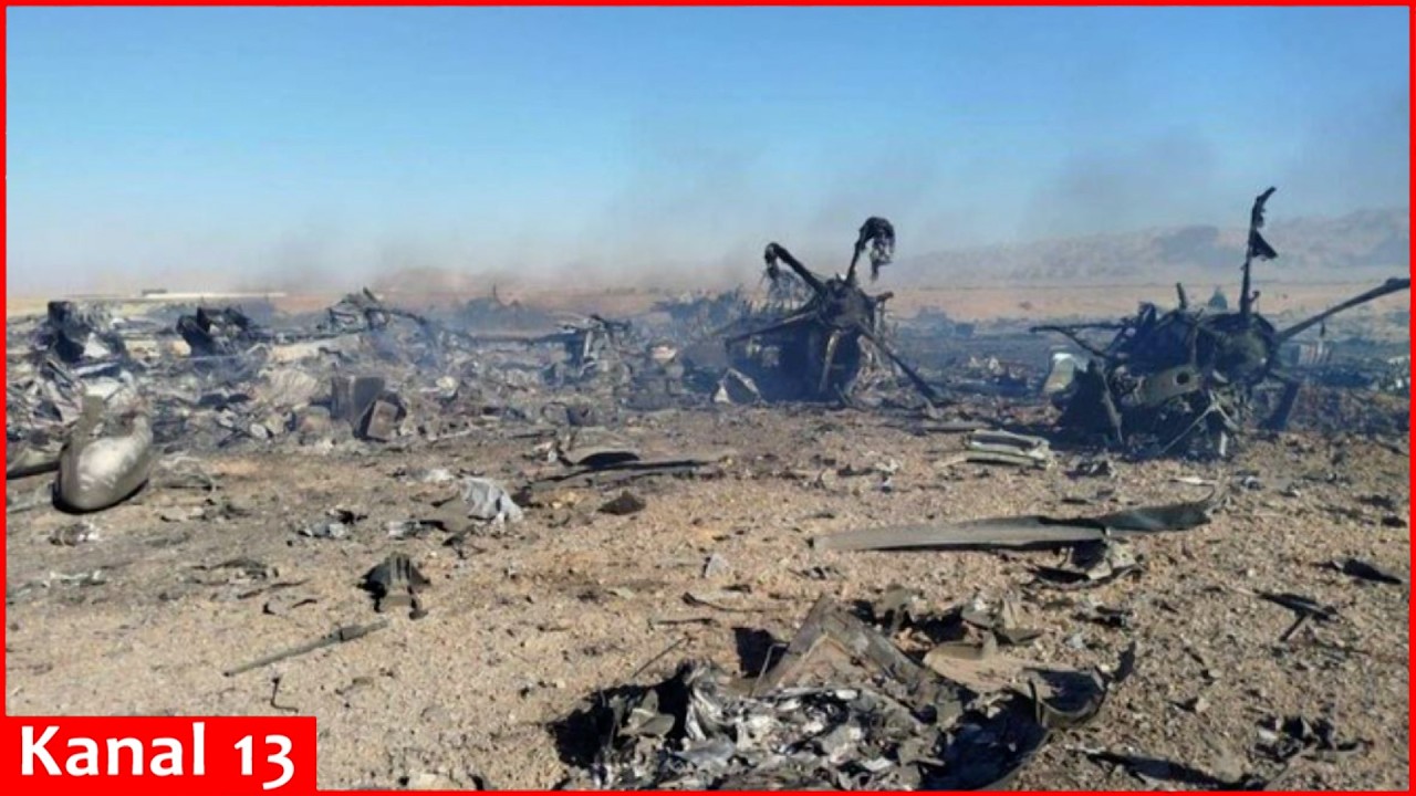 Иран демонстрирует обломки американского самолета С-130 и вертолета Black Hawk, сбитых на его тер...