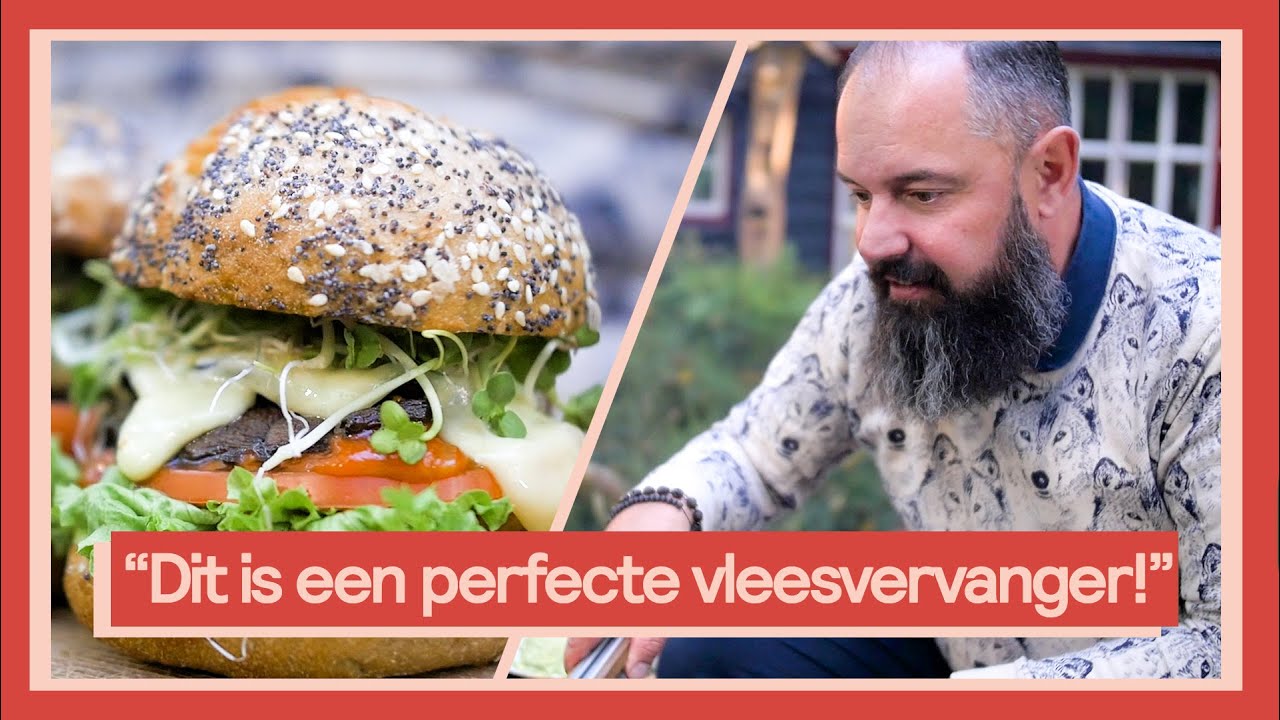 Portobelloburgers met raclettekaas #1 | Buiten koken met Ramon