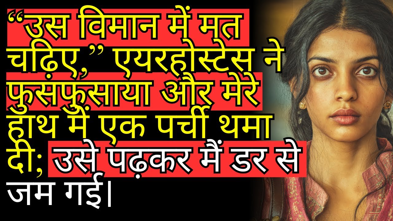 “उस विमान में मत चढ़िए,” एयरहोस्टेस ने फुसफुसाया और मेरे हाथ में एक पर्ची थमा दी; उसे पढ़कर मैं डर