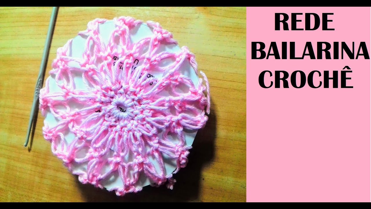 Como fazer redinha para coque em croche ponto segredo/ redinha bailarina croche @Pontos e Peças Marly Thibes
