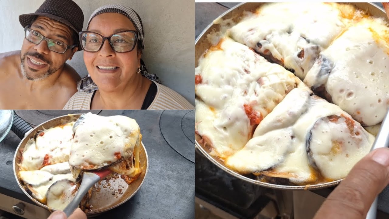 Parmegiana de berinjela 🍆 na frigideira 🥘/ Giba constrói bancos 🪑 / Nova Temp - Ep 48 / #guapiara #😋
