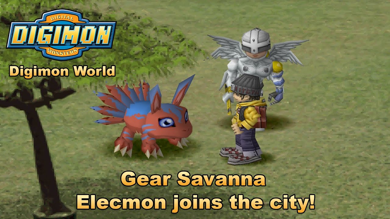 Digimon World HD Remaster Gameplay Part 16 - Gear Savanna ~ Elecmon joins the city!