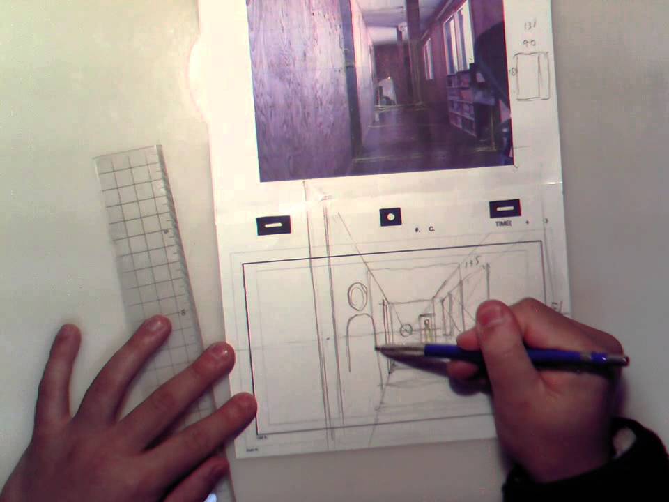 写真から背景を描く①（廊下編）