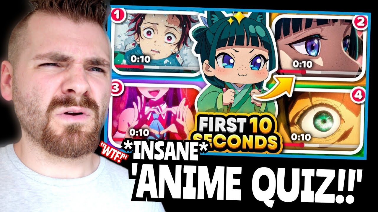 YOU CAN'T 100% THIS!!!! | GUESS THE ANIME BY THE FIRST 10 SECONDS? | ANIME *QUIZ* REACTION!!
