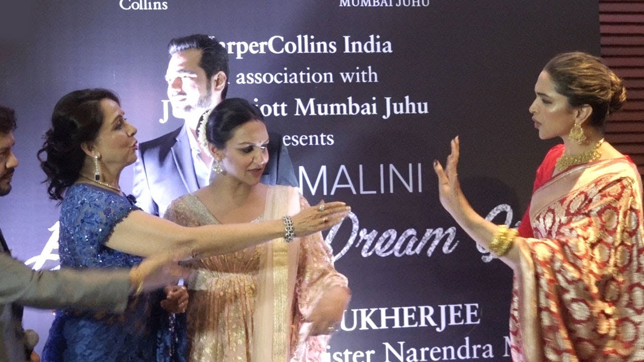 Deepika Padukone steps aside for Hema Malini's family photo!