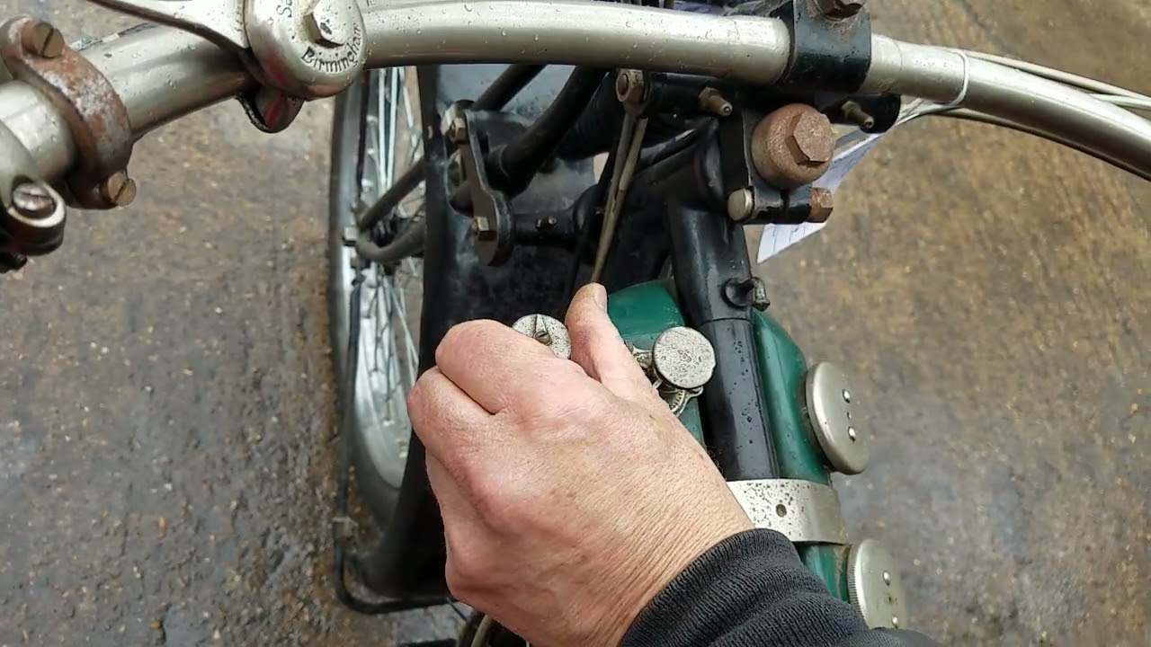 1924 BSA B25 250cc Round Tank at Andy Tiernans #09389BSA