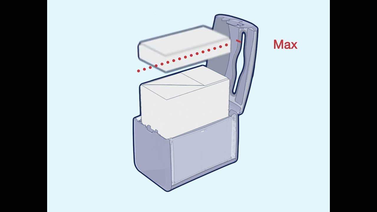 Dispensador de Servilletas Xpressnap® Tabletop DI70086 I Como cargar el dispensador