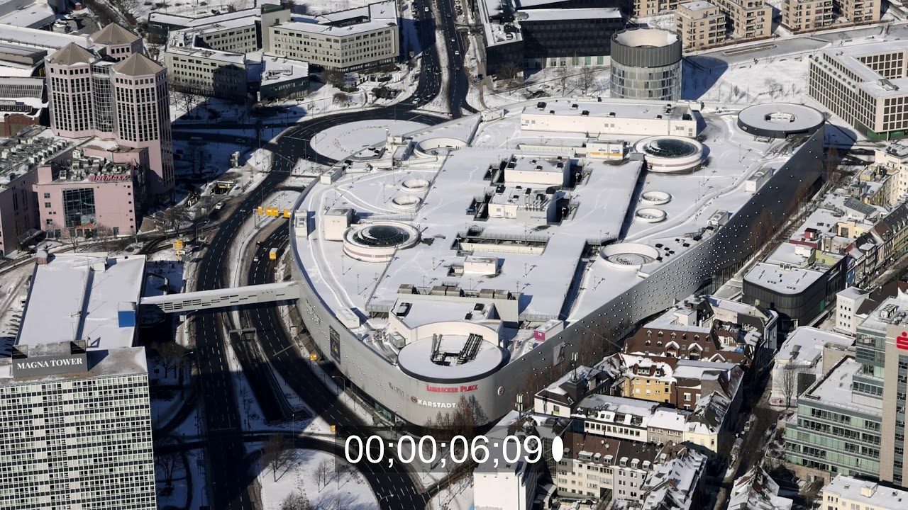 Winterluftbild Einkaufszentrum Limbecker Platz in Essen im Bundesland Nordrhein-Westfalen