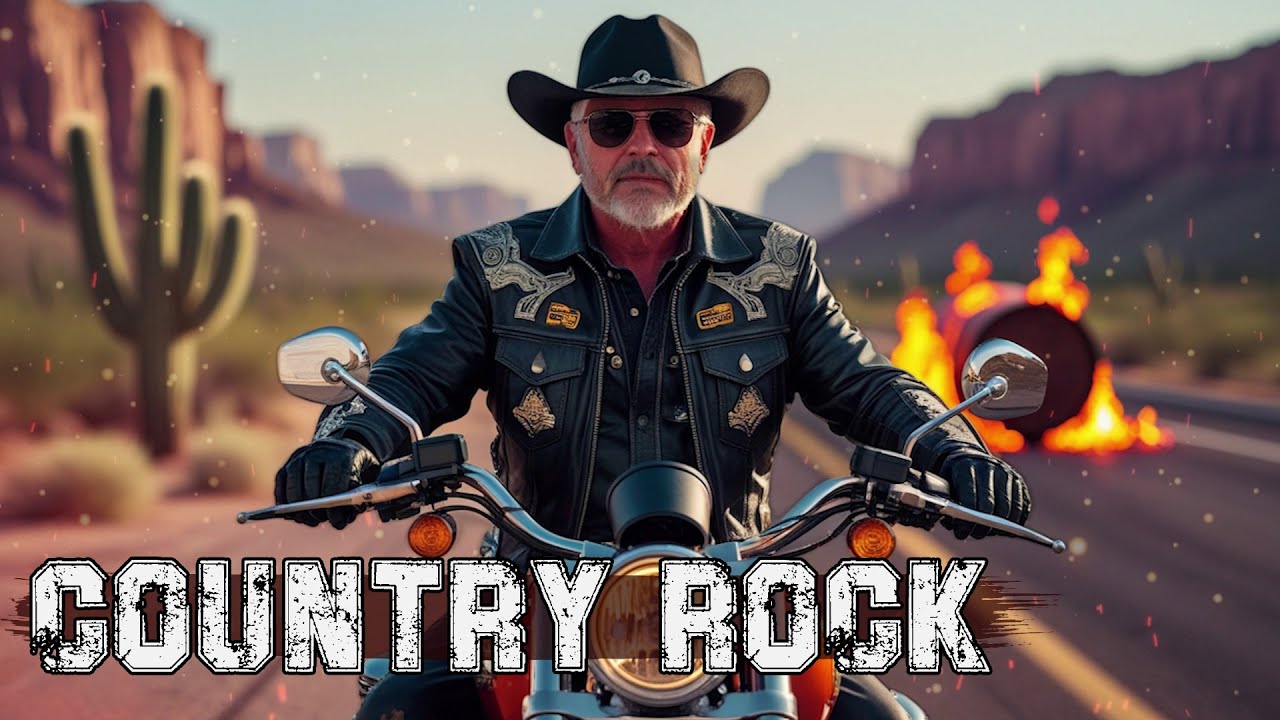 COUNTRY ROCK MUSIC 🎵 Motorbikers Playlist 🎵 🏍️ Highway Ride! 🏍️ 🎸 COUNTRY BLUES ROCK 🎸 [56]