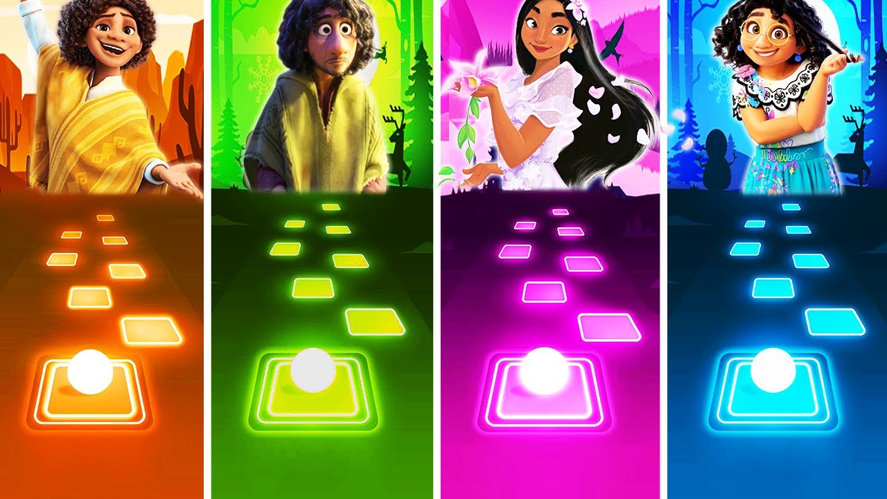 Camilo Vs Bruno Vs Isabela Vs Mirabel | We Don't Talk About Bruno - Tiles Hop EDM Rush!