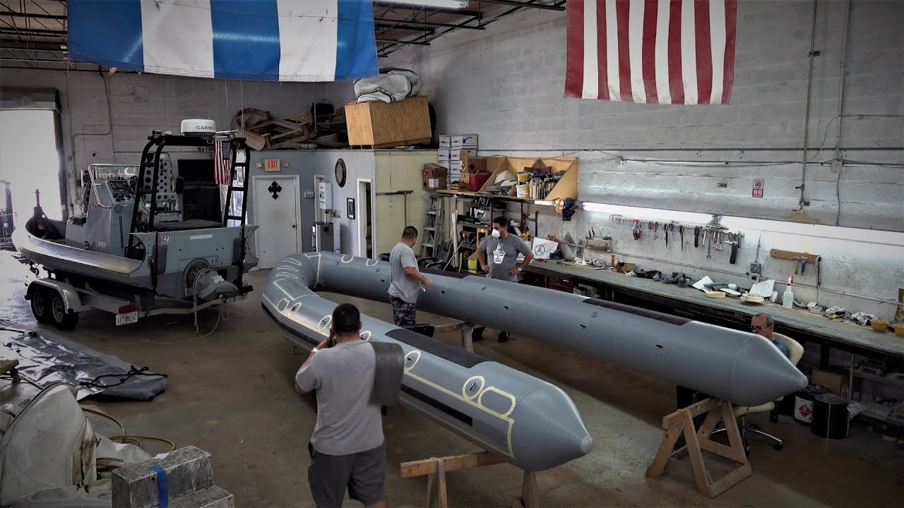 Military Rib Boat Retube Of a 730 Willard ! (How to Build Tube Special)