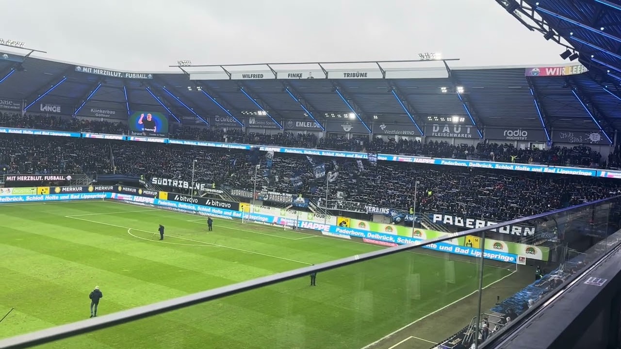 SC Paderborn 07 - Hertha BSC Berlin 22.02.2026 Mannschaftsaufstellung und Hymne 1/2