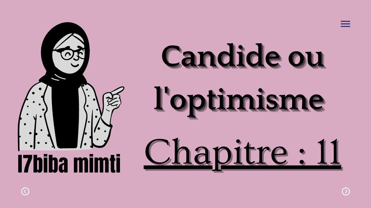 Candide ou l'optimisme chapitre 11candide ou l'optimisme مترجم en arabe # Candide voltaire analyse