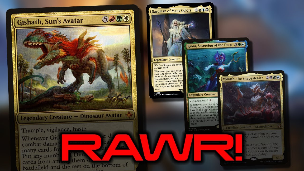 Gishath Sun's Avatar vs Volrath vs Kiora vs Saruman | MTGO EDH Gameplay