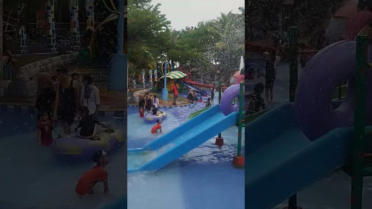 Seru bermain di kolam renang