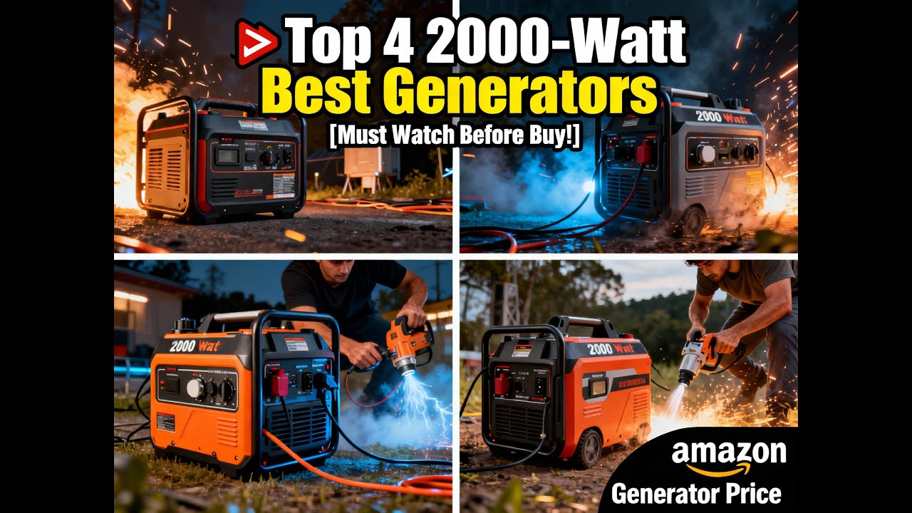 ✅ Top 4 2000-Watt Best Generator Reviews [Must Watch Before Buy!] | Generator Price