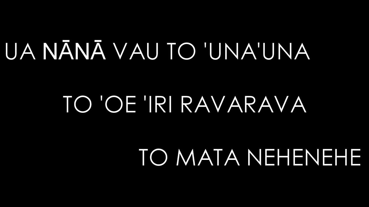 Ohotu - tou manea paroles reo tahiti