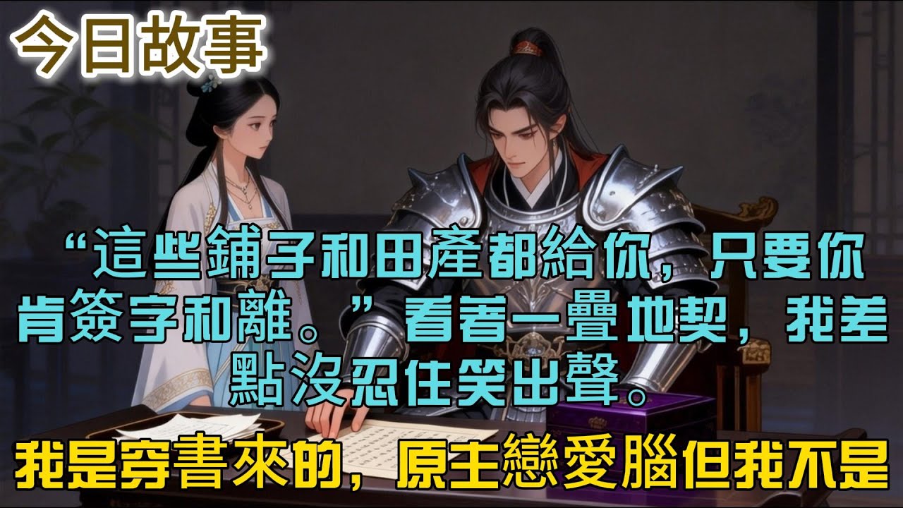 “這些鋪子和田產都給你，只要你肯簽字和離。”看著渣男前夫遞過來的和離書和厚厚一疊地契，我差點沒忍住笑出聲。我是穿書來的，原主是個戀愛腦，為了這個男人要死要活。但我不是啊！