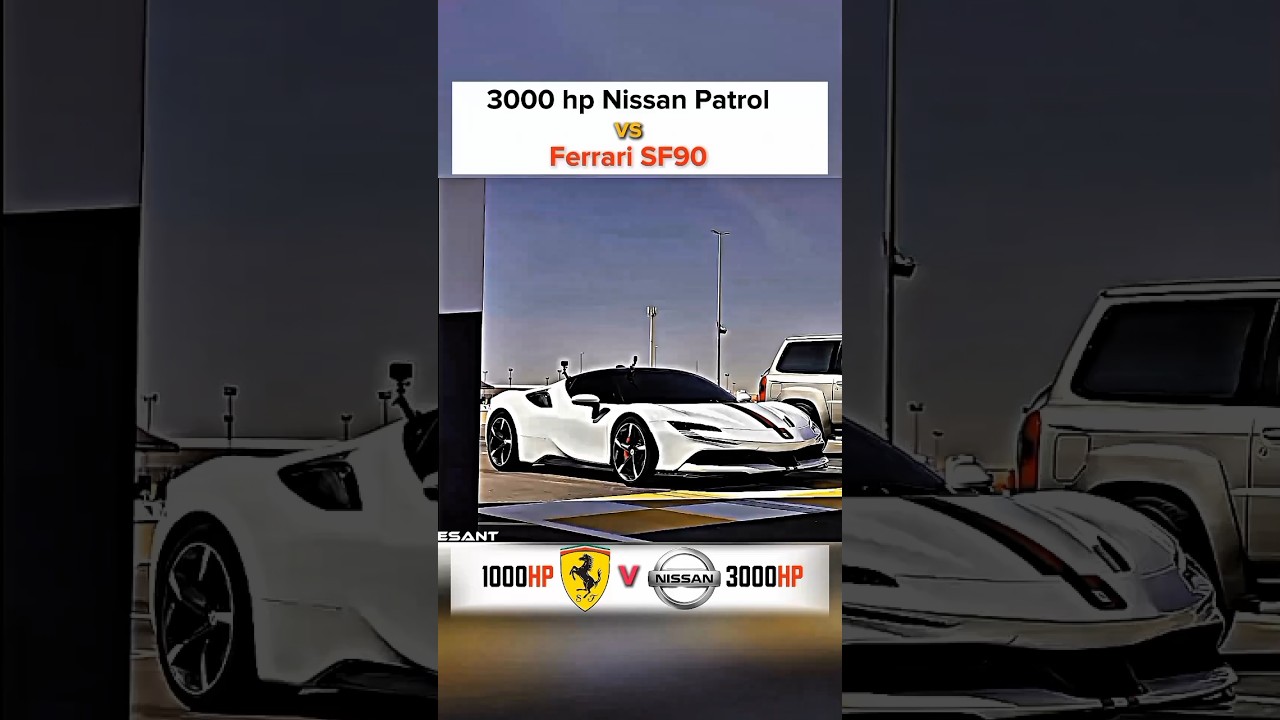 🔥 3000HP SUV vs Ferrari 😱 Tuned Nissan Patrol vs SF90 Drag Race 
