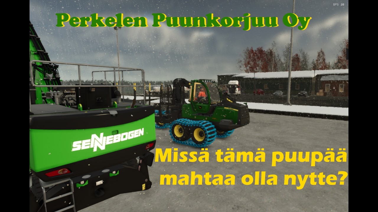 Perkelen Puunkorjuu Ep13,farmingsimulator25,uusi paikka ja johndeeret koeajossa,opimme taas jotain
