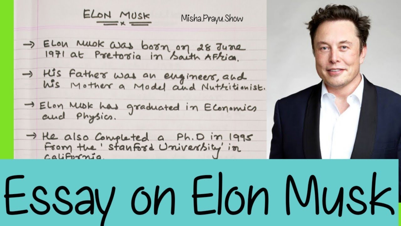 Amazing Facts about elon musk | elon musk biography | Essay Writing in English | Know elon Musk