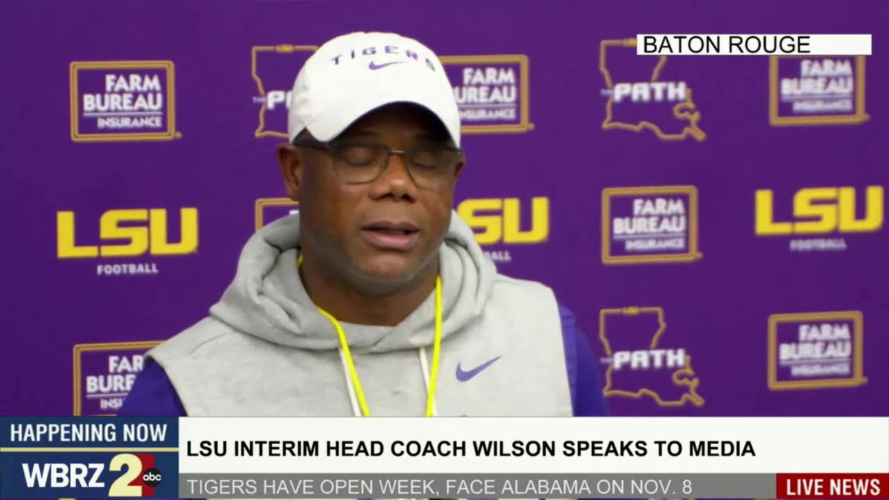 WATCH: Frank Wilson speaks to media in first presser as LSU's interim head coach