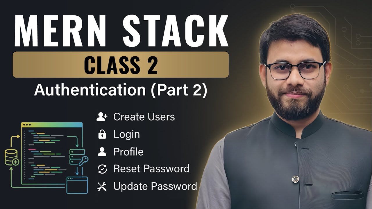35 – MERN Stack Class 2 | Authentication (Part 2) & Users Complete CRUD | CoDev | Umair Ahmad
