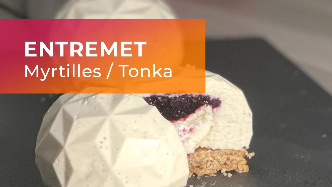 Création Entremet 😜 - Myrtilles / vanille / Tonka
