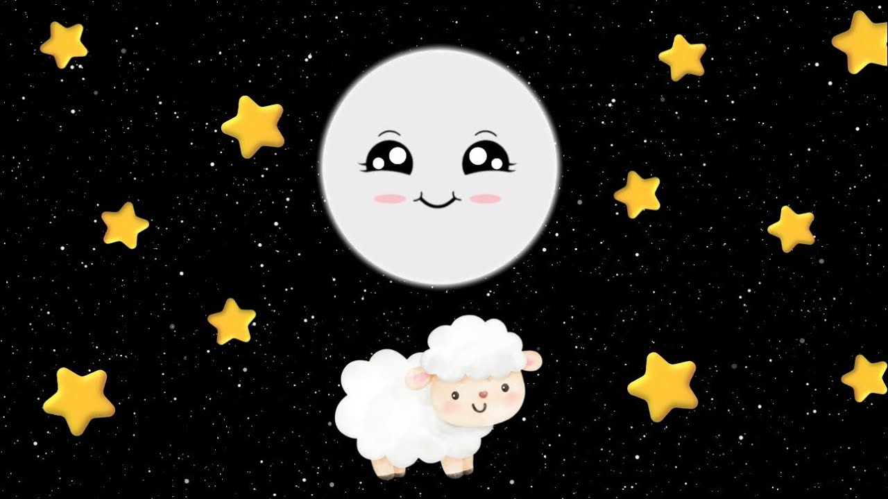 Sleepy Moon & Stars ⭐ Baby Sleep Music | Cute Lamb Lullaby for Babies
