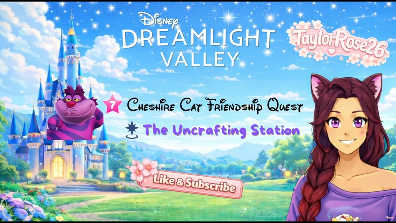 Disney Dreamlight Valley – Cheshire Cat Level 7 Friendship Quest |The Uncrafting Station #ddv #fypシ