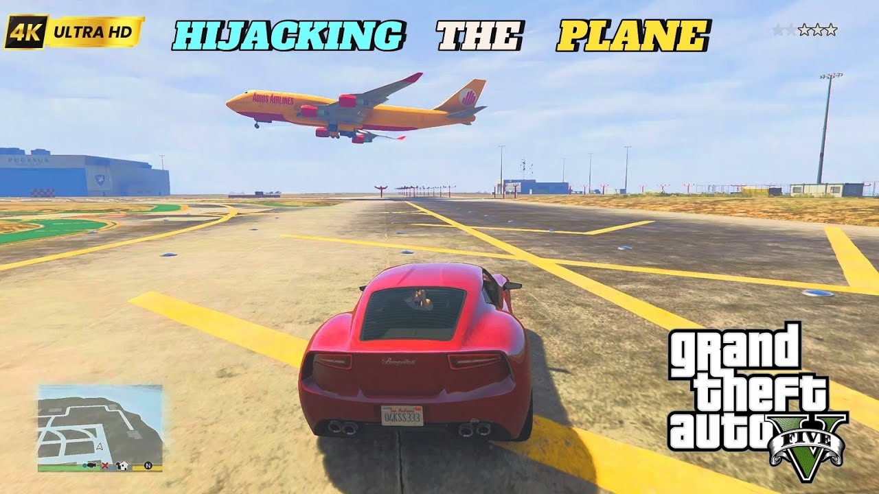 🚨 HIJACKING THE PLANE in GTA 5! | Epic Airport Mission (4K Ultra HD) ✈️🔥