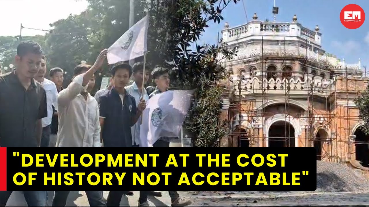 TSF stages sit in protest, wants govt to review decision on Pushpabanta Palace