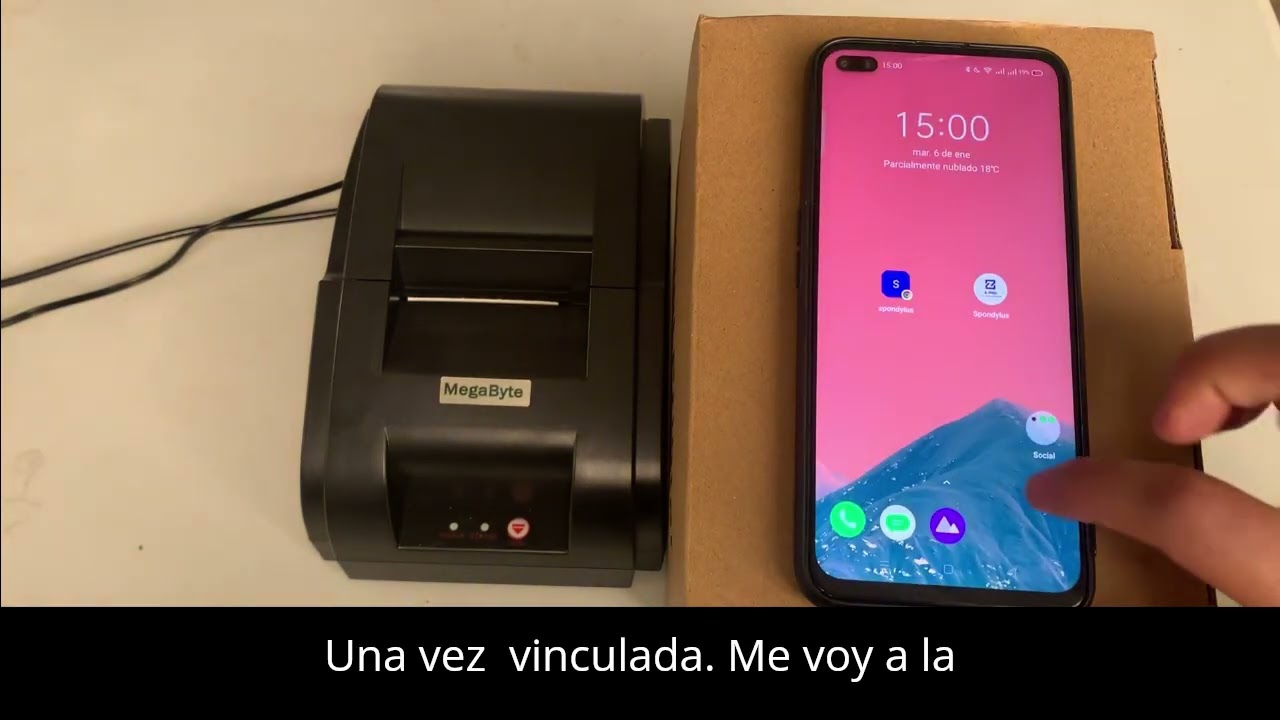 Cómo vincular la aplicación móvil Spondylus a una impresora bluetooth