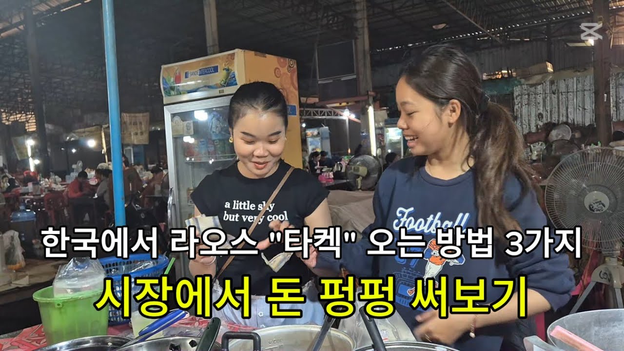 라오스 시장에서 돈 펑펑 써 보기 / 한국에서 