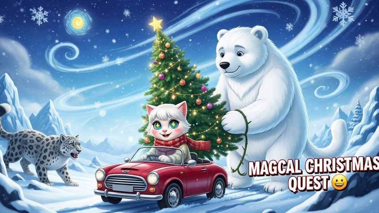 Lily Cat's Magical Christmas Quest: Snow Leopard Battle & Ice Bear Friendship! 🎄🐱❄️