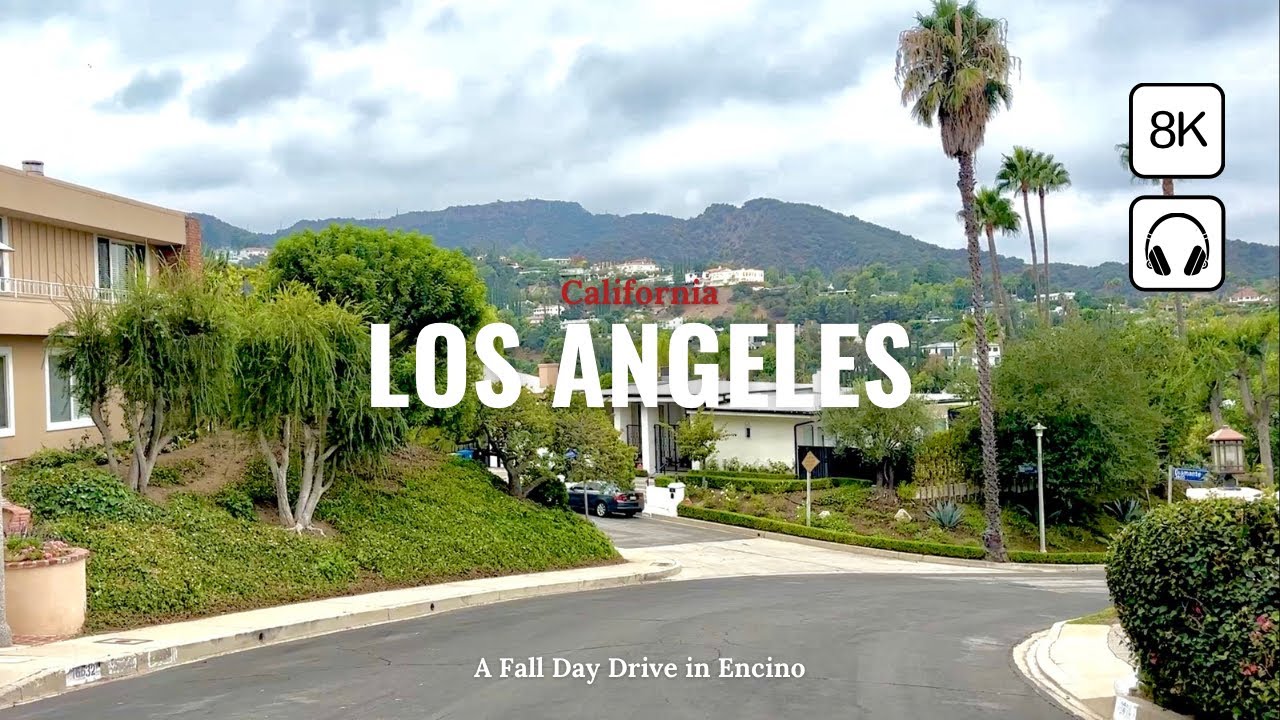 Driving in Los Angeles, Encino | A Peaceful Fall Evening Drive