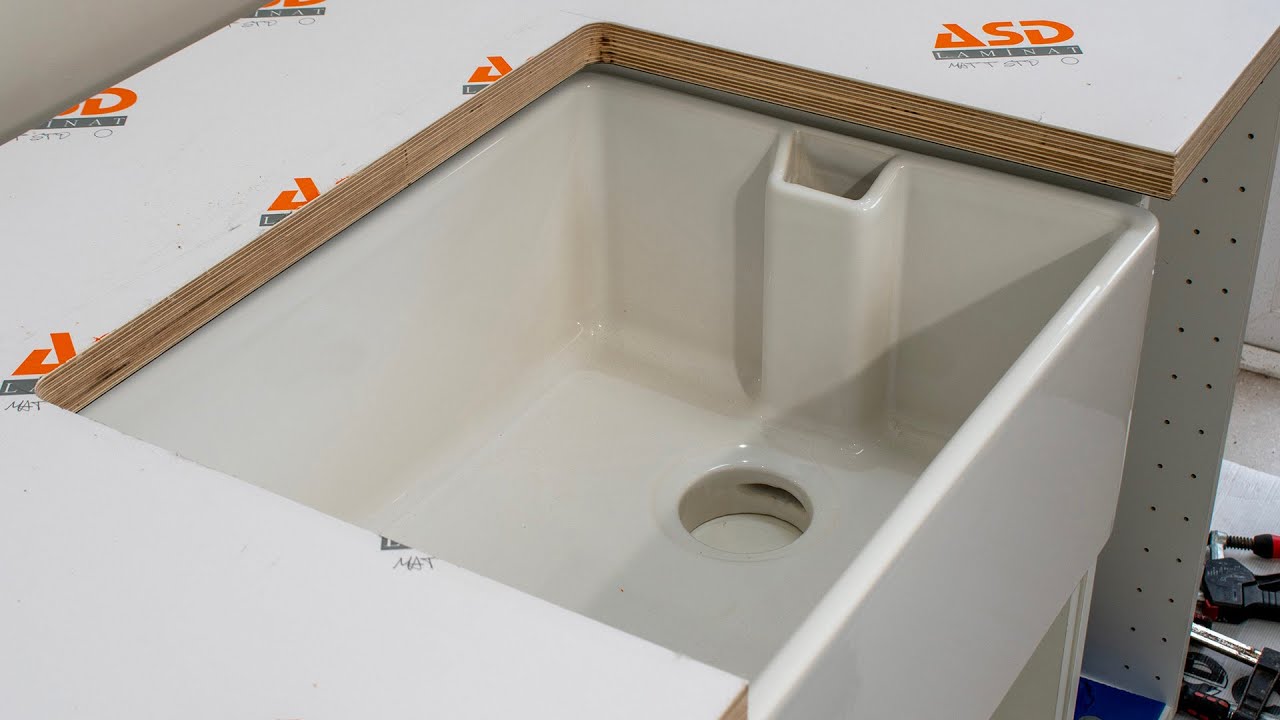 How to cut out for an undermount sink in a Laminate and Ply worktop.