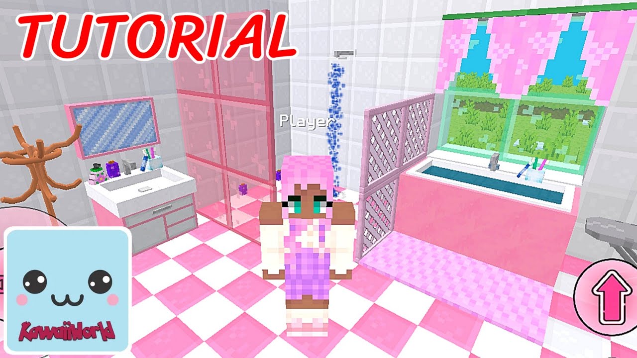 Kawaii World - How to build MODERN cute BATHROOM - TUTORIAL - Kawaii Craft