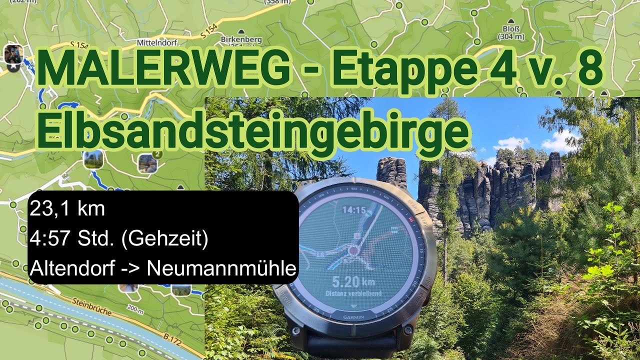 Malerweg Etappe 4 von 8 - Elbsandsteingebirge - Wandern - kurze Version
