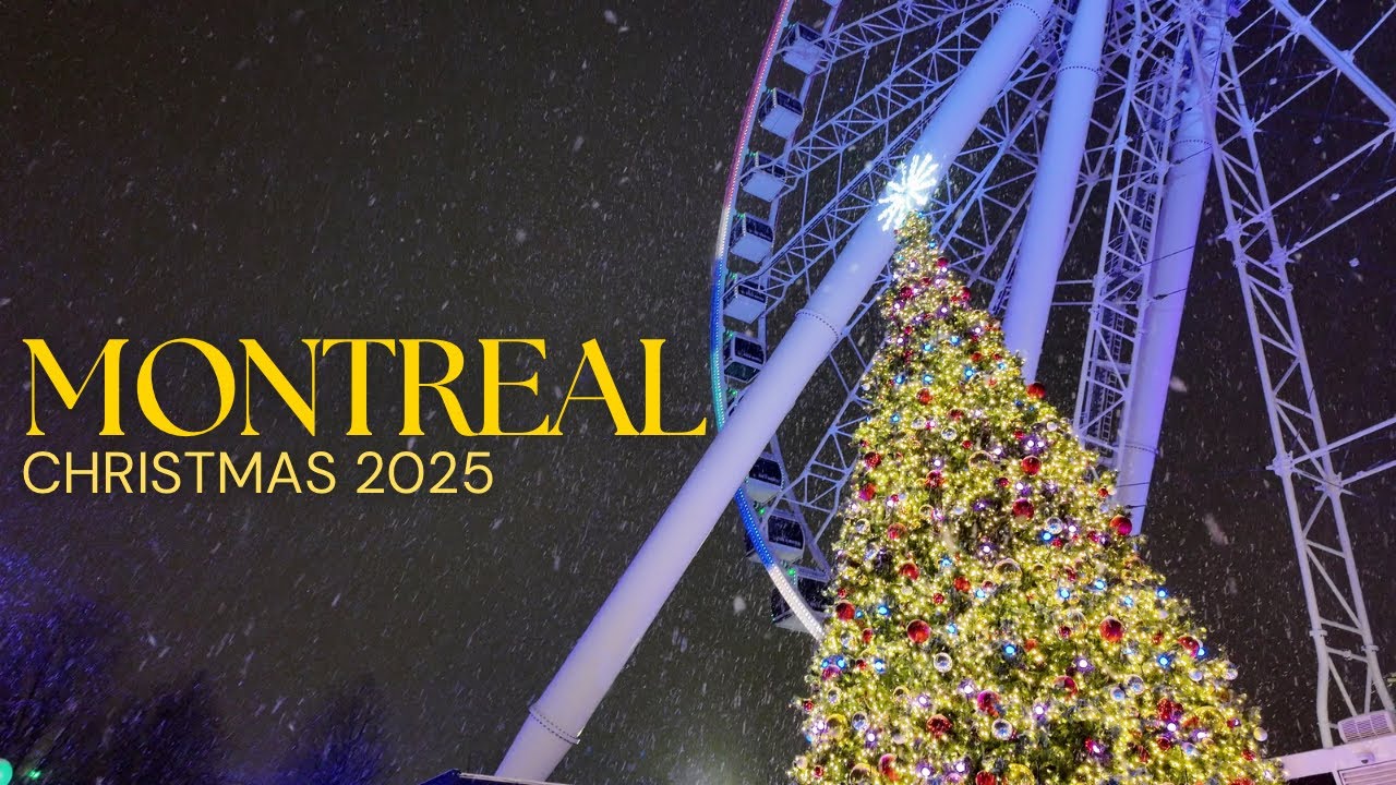 [4K]🎄Christmas Market • City Lights • Ferris Wheel | Montreal Christmas Vlog 2025
